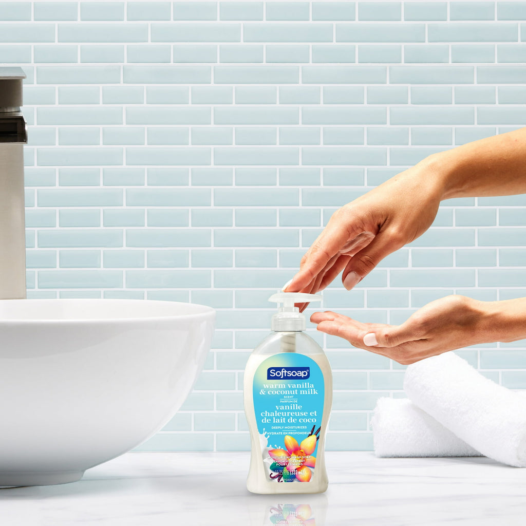 Softsoap Liquid Hand Soap, Warm Vanilla and Coconut Milk, 11.25 Fluid Ounce Bottle