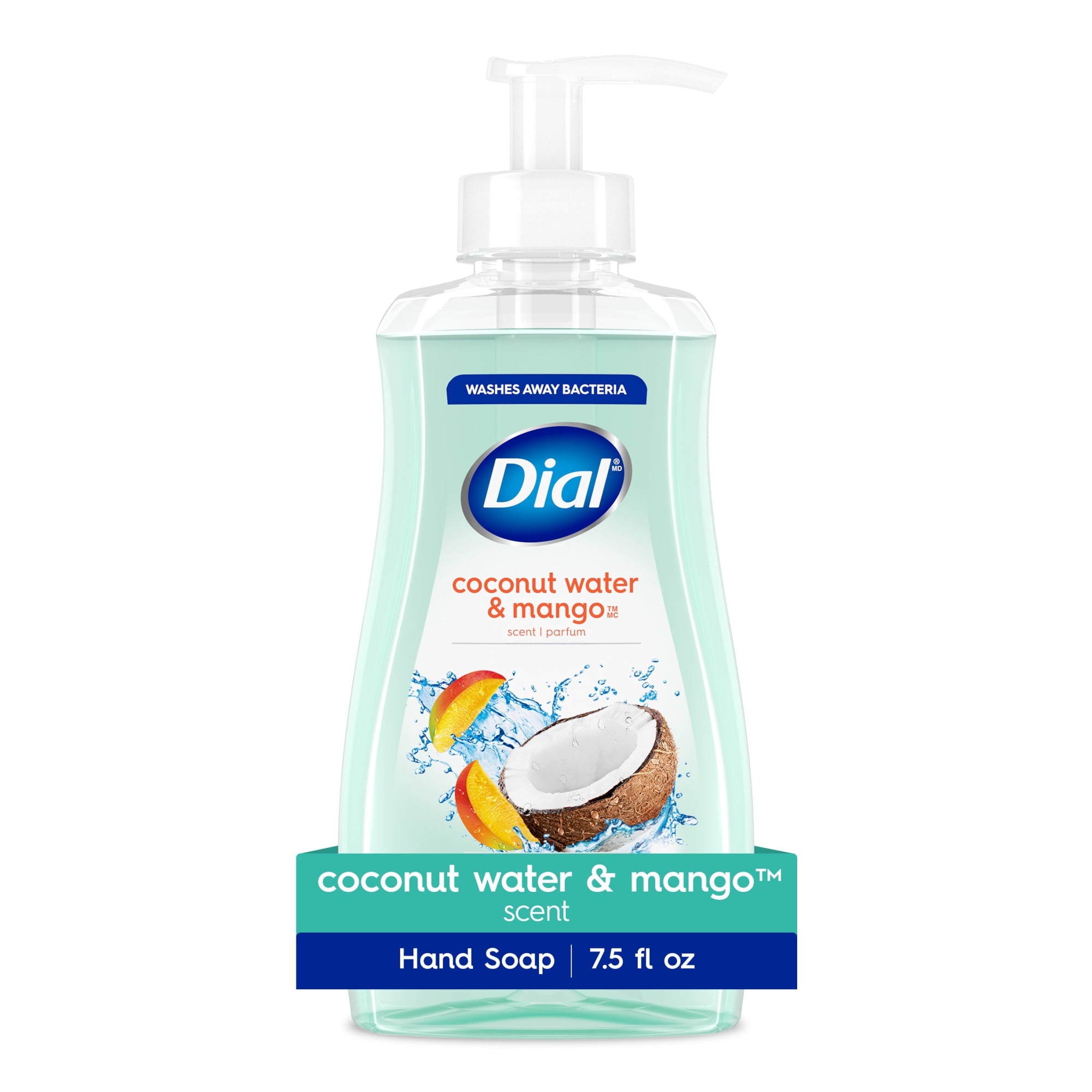 Dial Clean + Gentle Liquid Hand Soap, Coconut Water & Mango Gentle Hand Soap, 7.5 fl oz