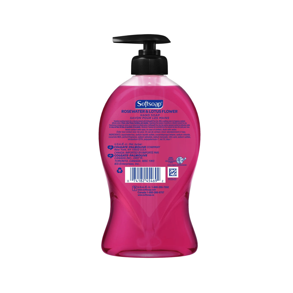 Softsoap Pure Zen Hand Soap Pump, Rosewater & Lotus Flower, 11.25 Fluid Ounce