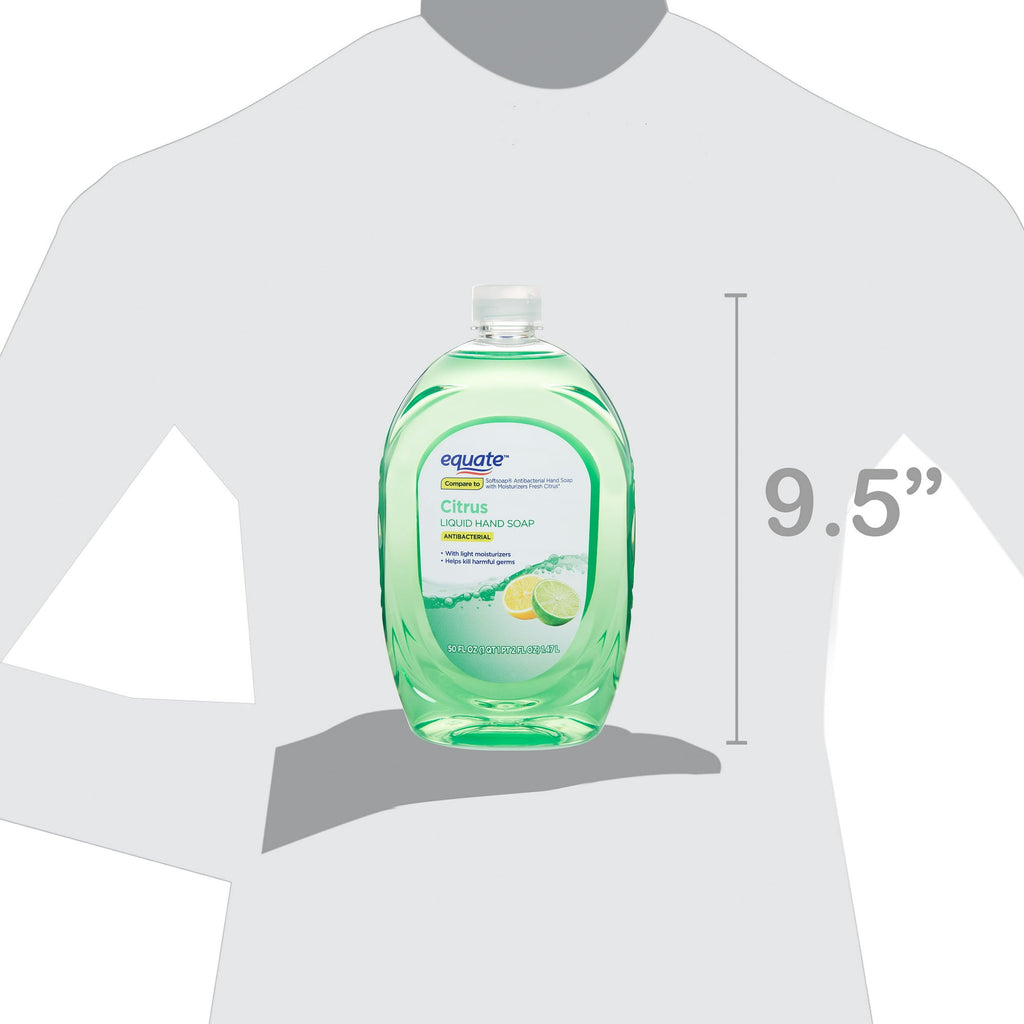 Equate Antibacterial Liquid Hand Soap Refill, Citrus, 50 fl oz