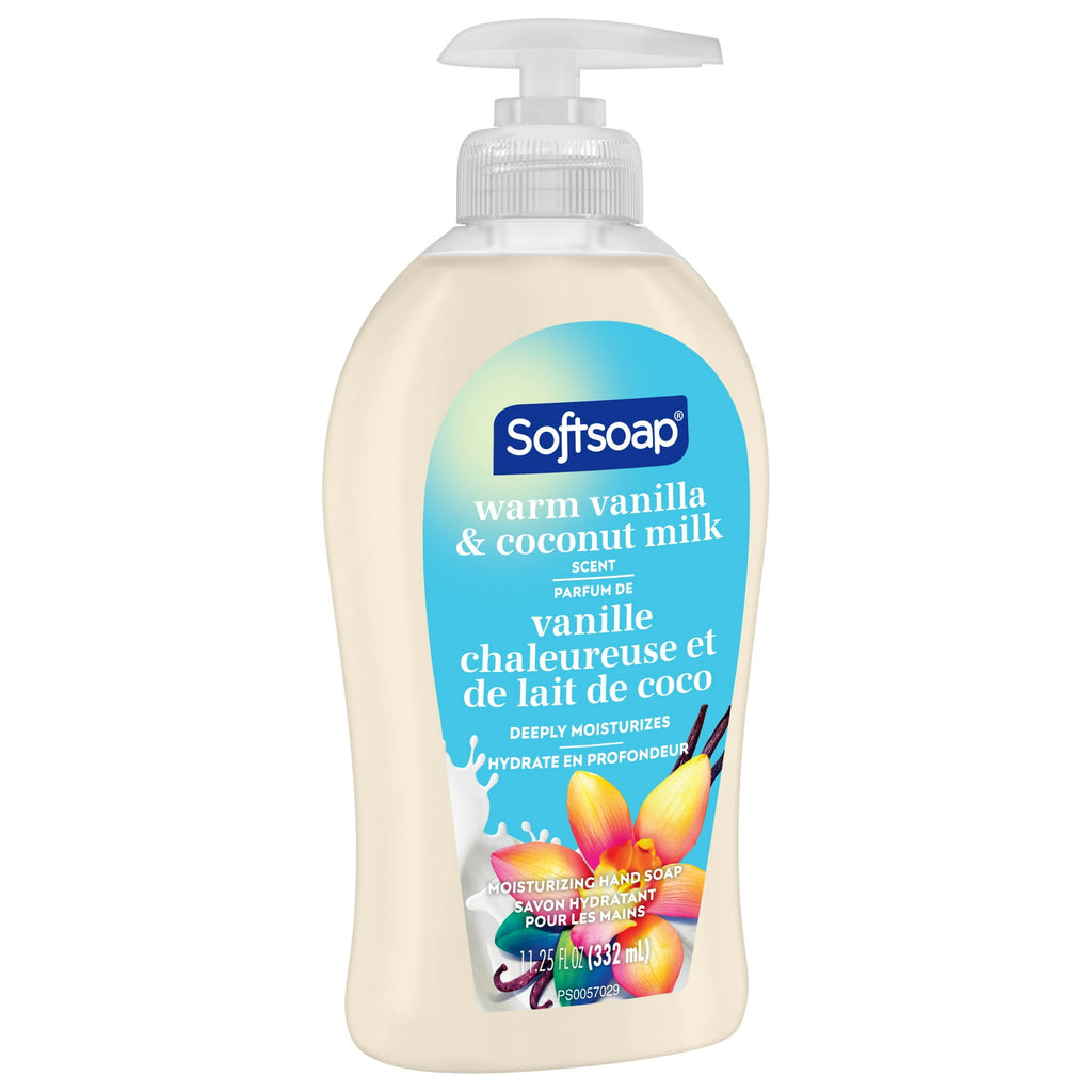 Softsoap Liquid Hand Soap, Warm Vanilla and Coconut Milk, 11.25 Fluid Ounce Bottle