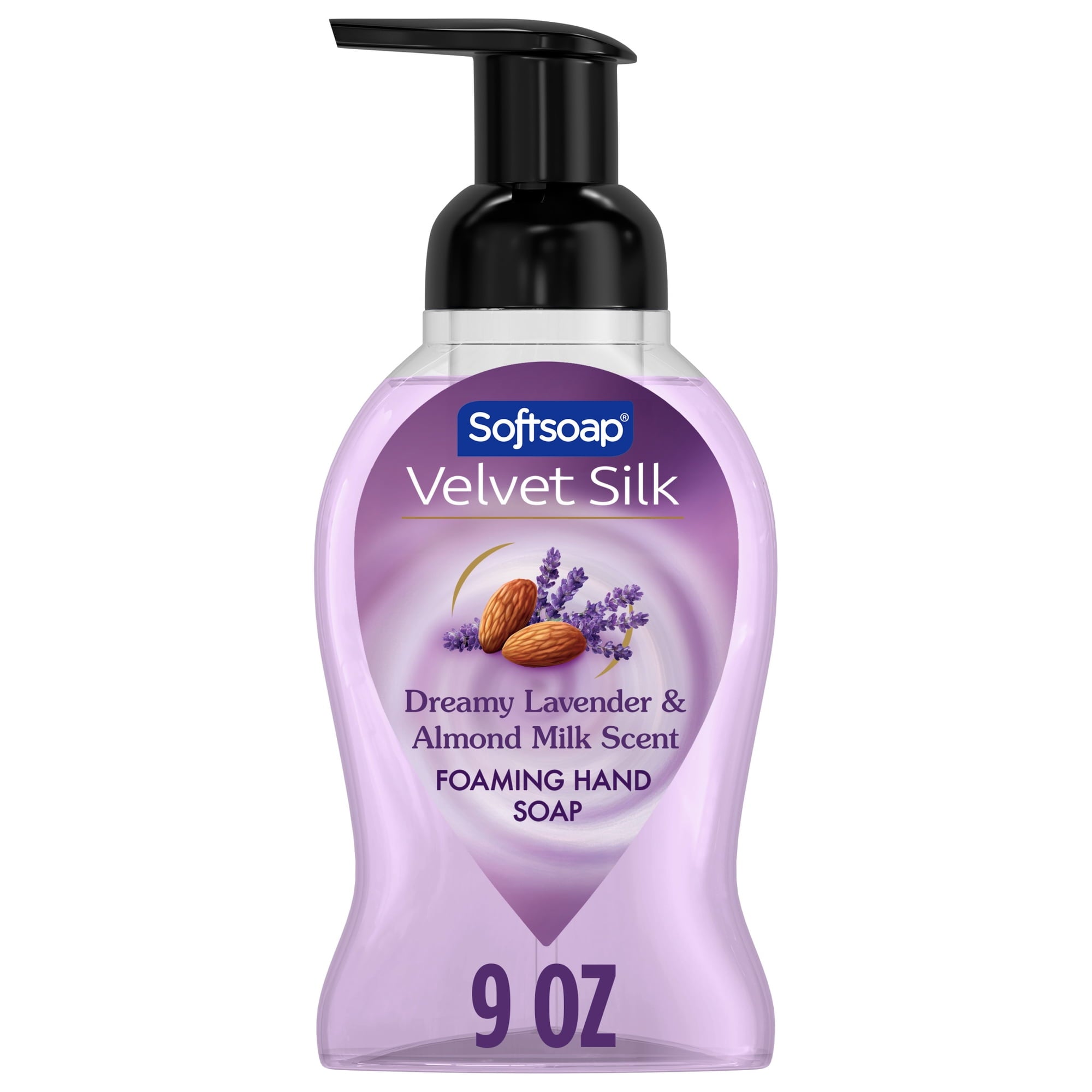 Softsoap Velvet Silk Foaming Liquid Hand Soap, Dreamy Lavender & Almond Milk Scent, 9 fl oz