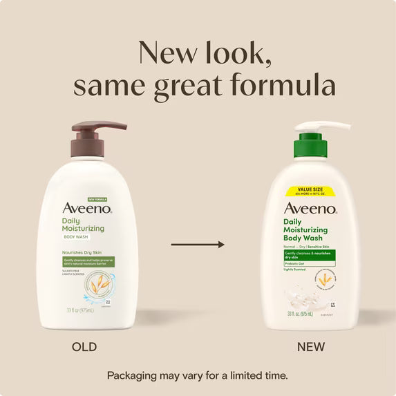 Aveeno Daily Moisturizing Body Wash & Scrub Prebiotic Oat 33 fl oz