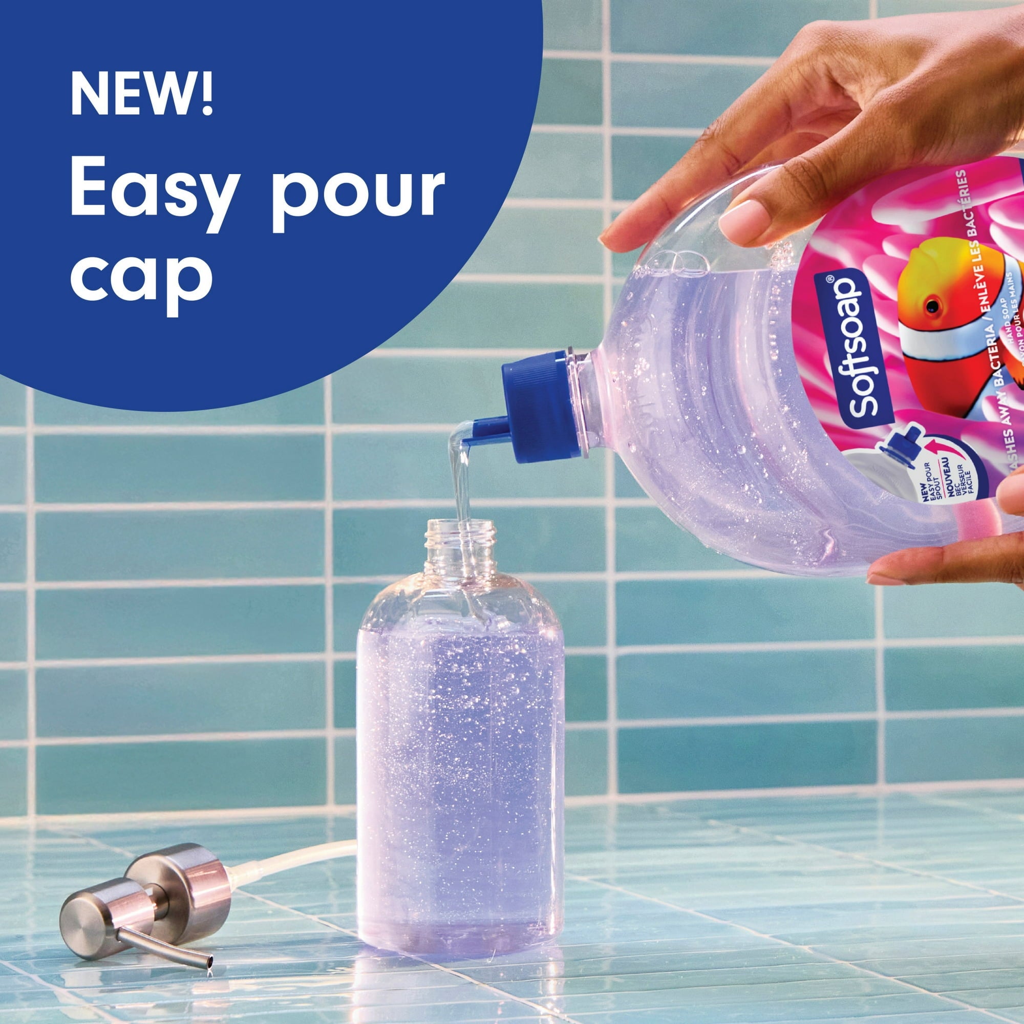 Softsoap Aquarium Liquid Hand Soap with New Easy Pour Spout, 50 fl oz Refill