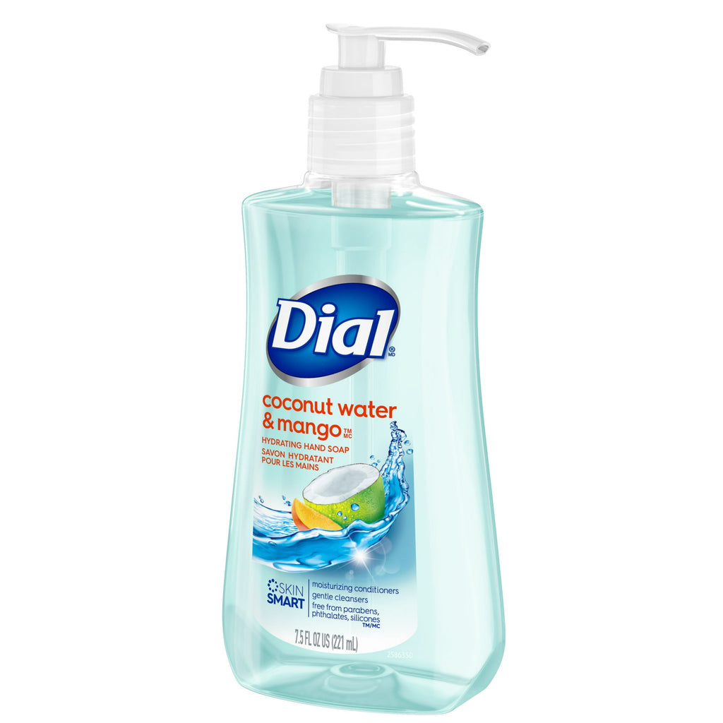 Dial Clean + Gentle Liquid Hand Soap, Coconut Water & Mango Gentle Hand Soap, 7.5 fl oz