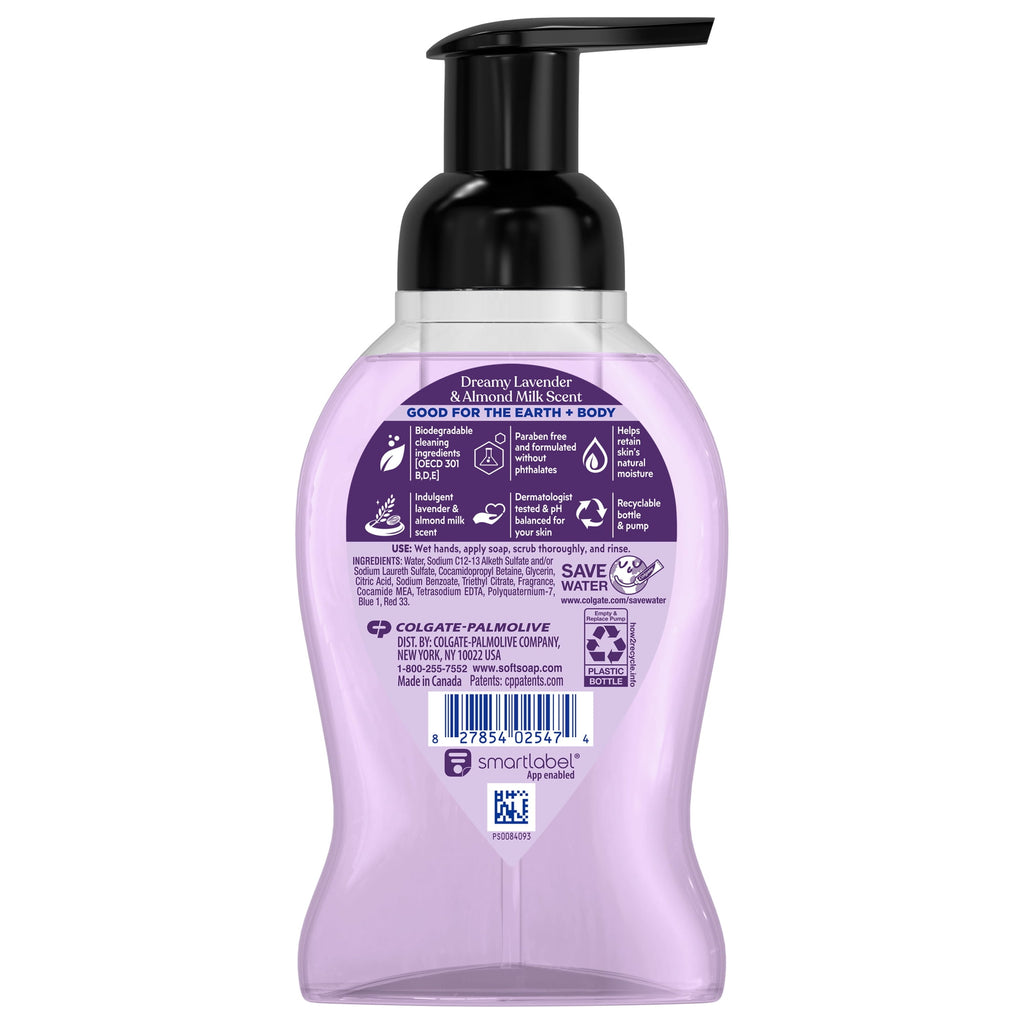 Softsoap Velvet Silk Foaming Liquid Hand Soap, Dreamy Lavender & Almond Milk Scent, 9 fl oz