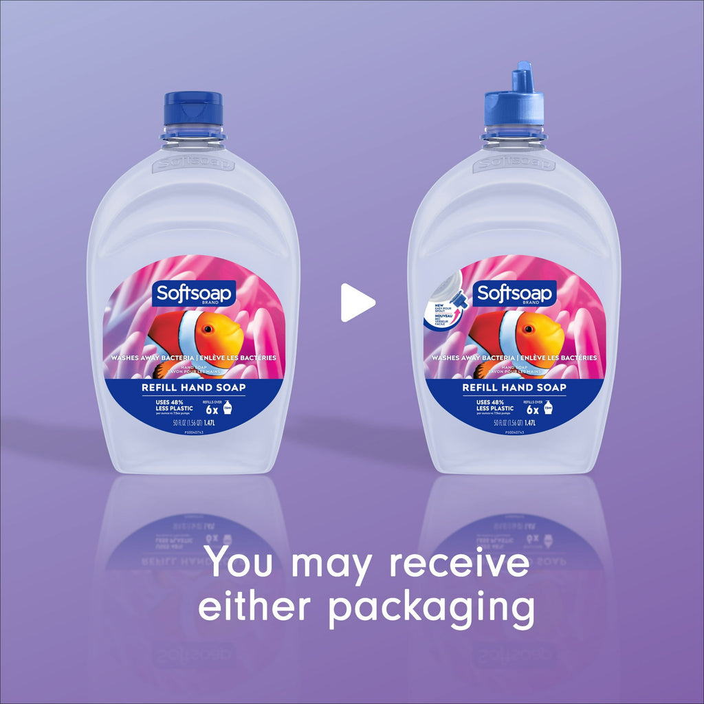 Softsoap Aquarium Liquid Hand Soap with New Easy Pour Spout, 50 fl oz Refill