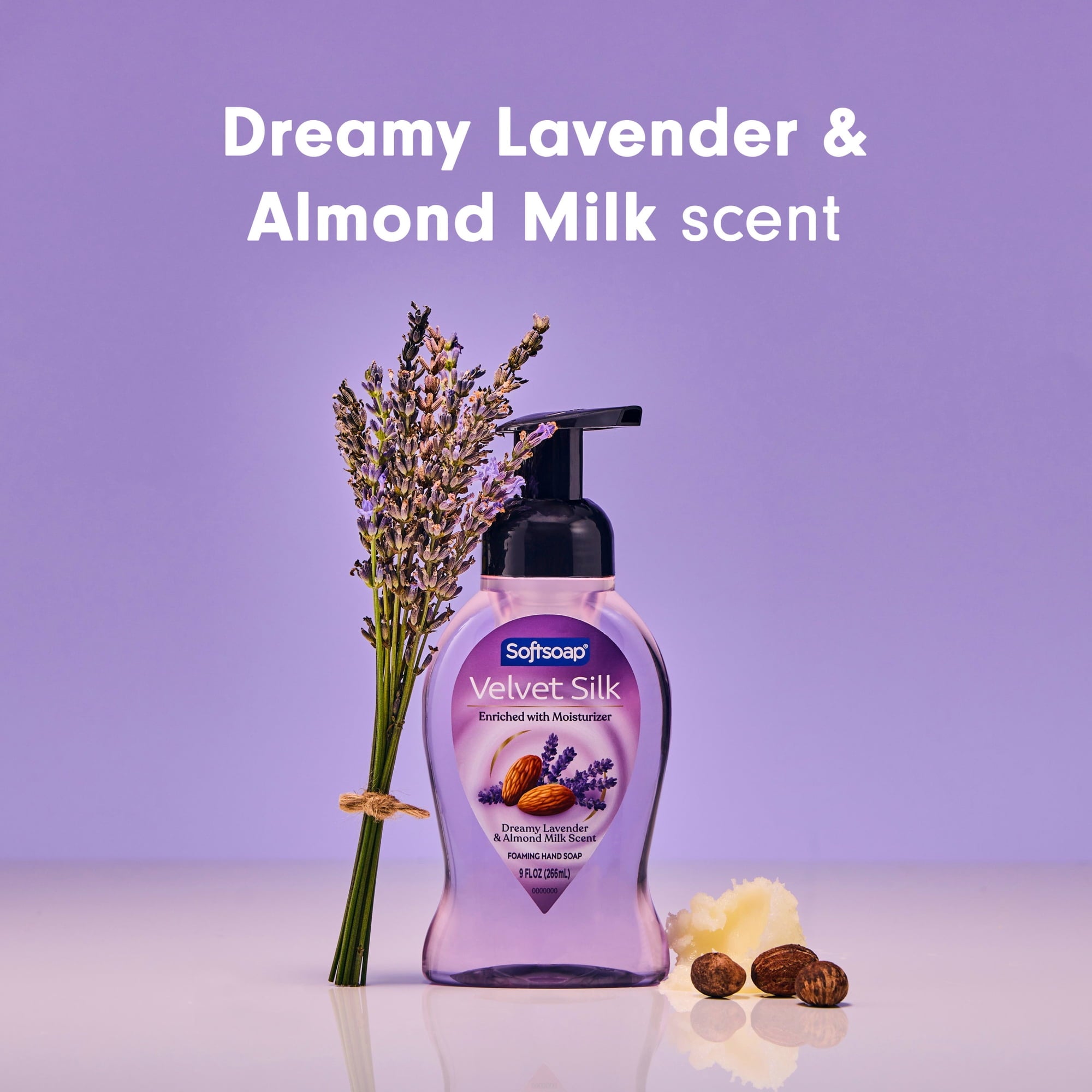 Softsoap Velvet Silk Foaming Liquid Hand Soap, Dreamy Lavender & Almond Milk Scent, 9 fl oz