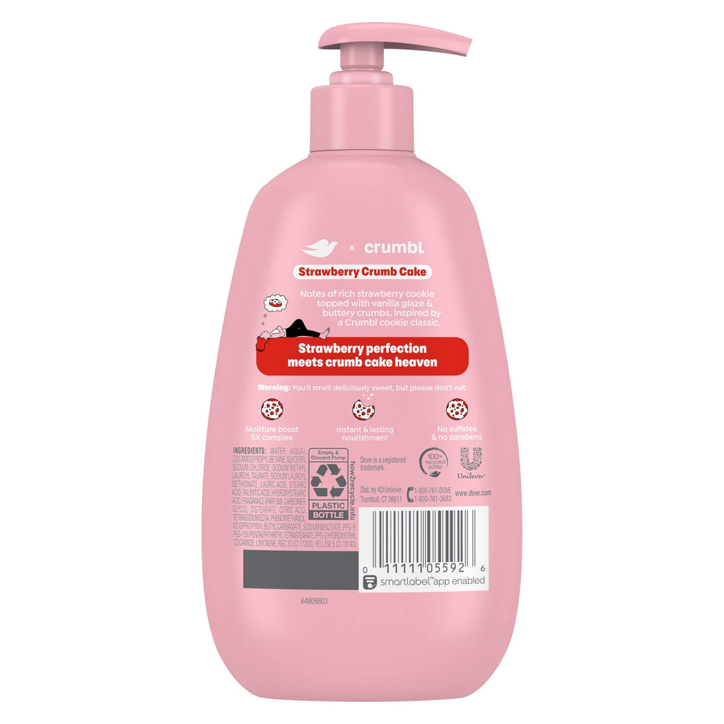Dove Crumble Liquid Hand Wash Strawberry Cookie, Moisturizing 3 Pack (3 x 12 fl oz)