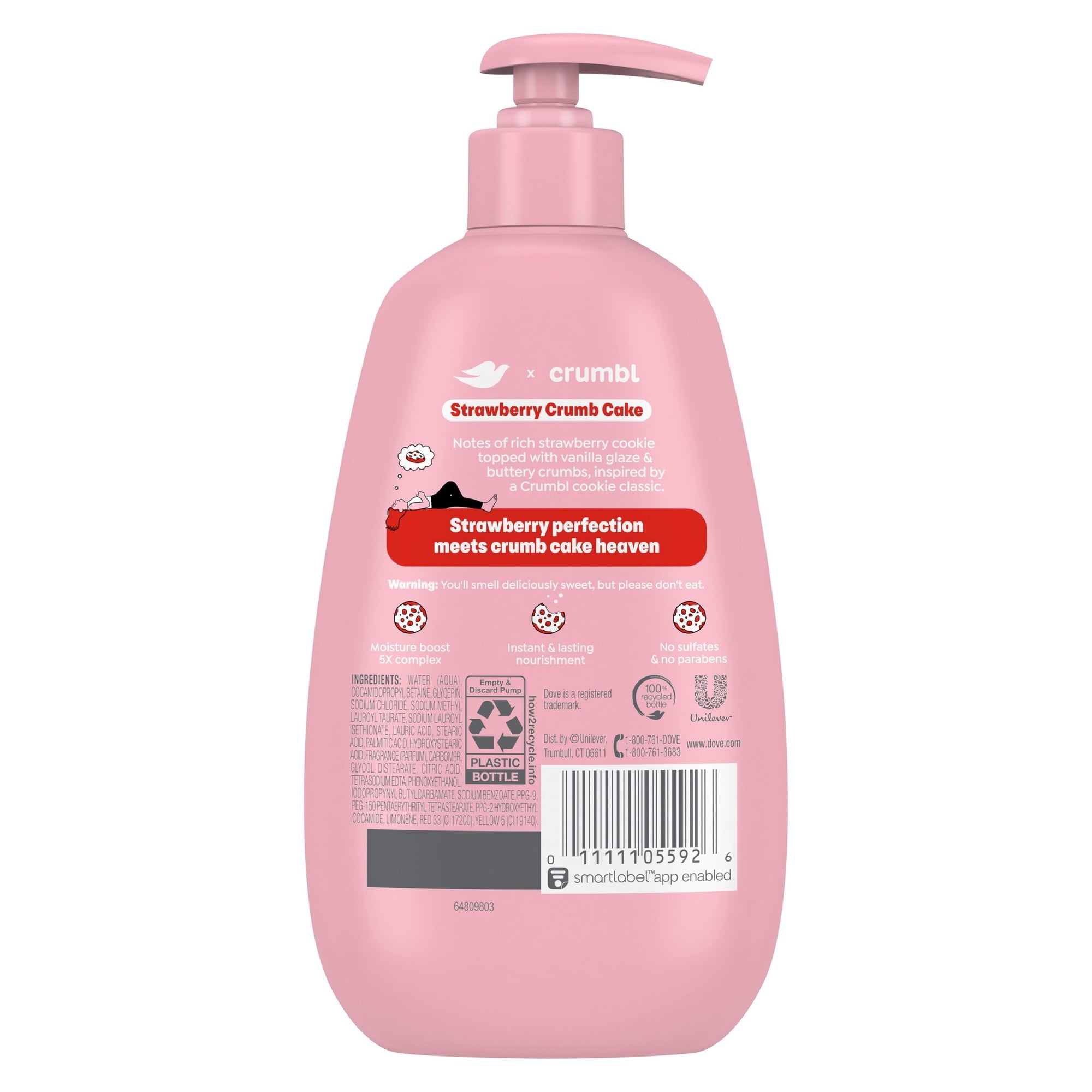 Dove Liquid Hand Wash Strawberry Cookie 3x 12 Fl oz