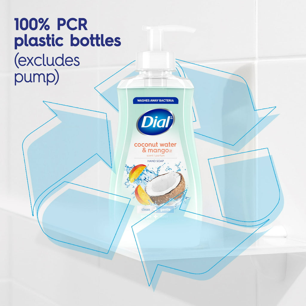 Dial Clean + Gentle Liquid Hand Soap, Coconut Water & Mango Gentle Hand Soap, 7.5 fl oz