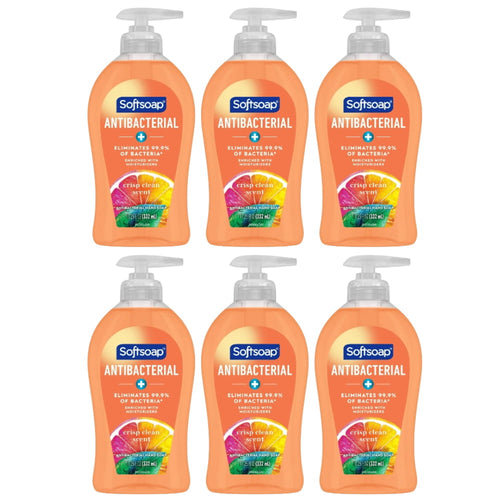 Softsoap Antibacterial Liquid Hand Soap Crisp Clean 11.25 fl oz, 6 Pack