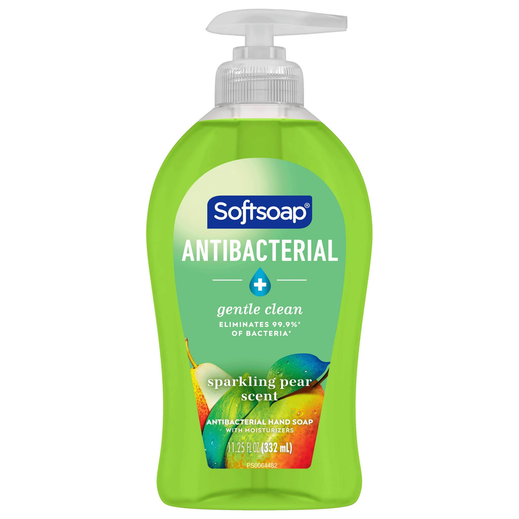 Softsoap Antibacterial Liquid Hand Soap, Sparkling Pear, 11.25 Fluid Ounce Bottle 6 Pack