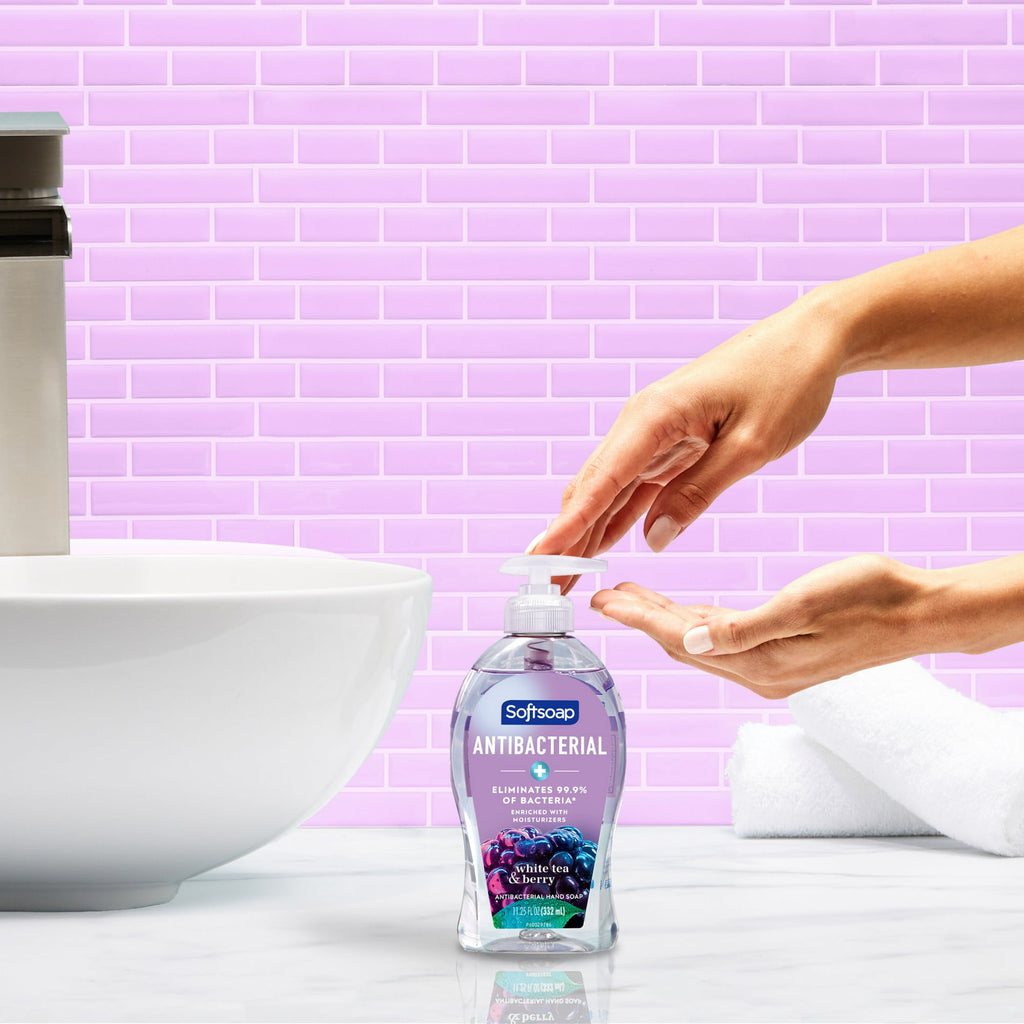 Softsoap Antibacterial Liquid Hand Soap, White Tea and Berry, 11.25 Fluid Ounce 6 Bottle