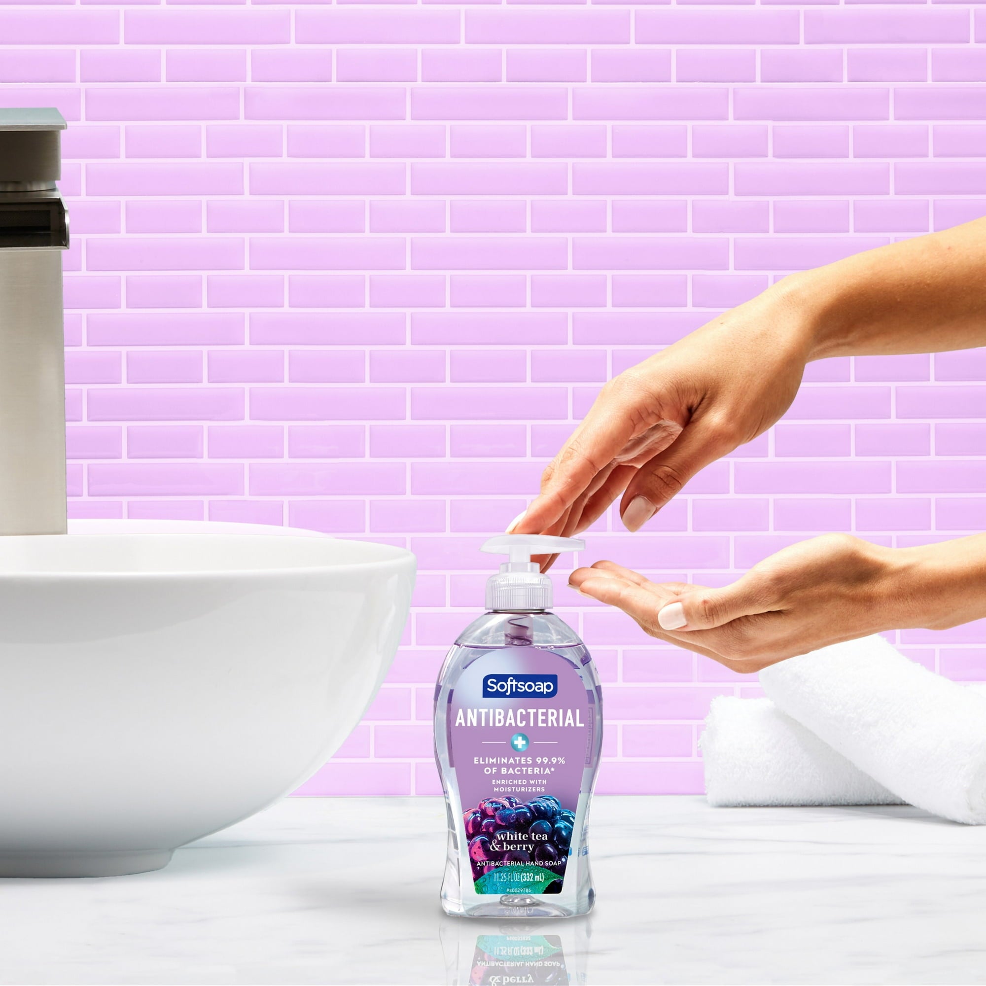 Softsoap Antibacterial Liquid Hand Soap, White Tea and Berry, 11.25 Fluid Ounce 6 Bottle