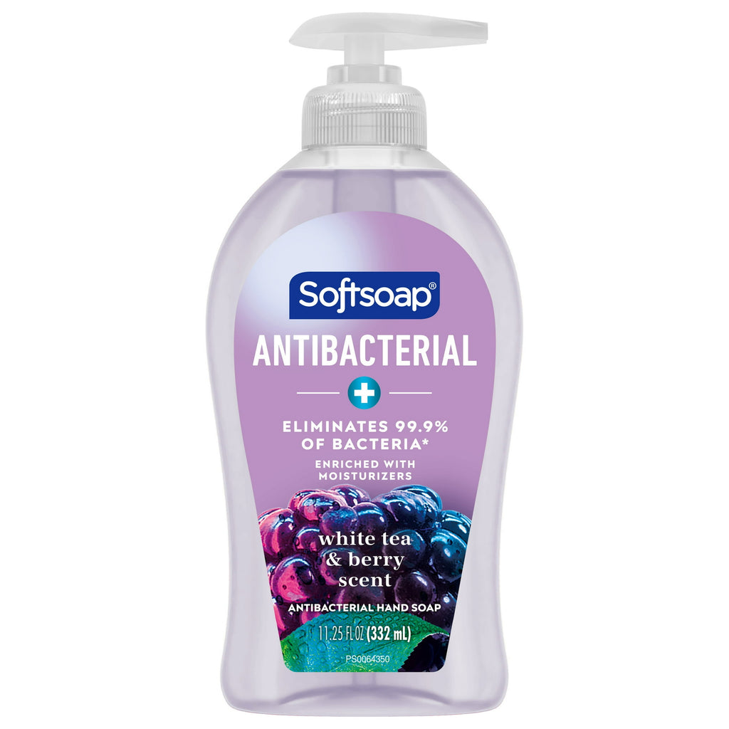 Softsoap Antibacterial Liquid Hand Soap, White Tea and Berry, 11.25 Fluid Ounce 6 Bottle