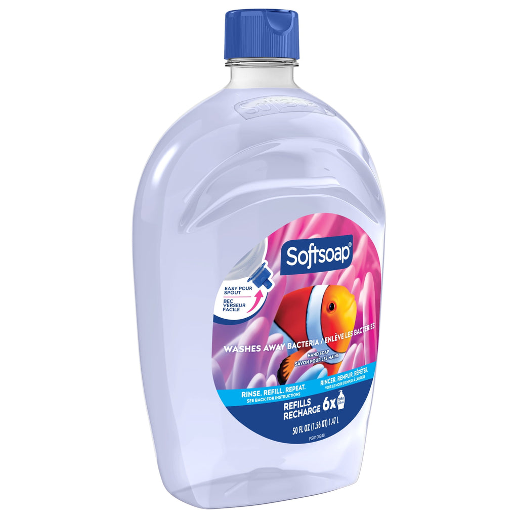 (3 pack) Softsoap Aquarium Liquid Hand Soap with New Easy Pour Spout, 50 fl oz Refill