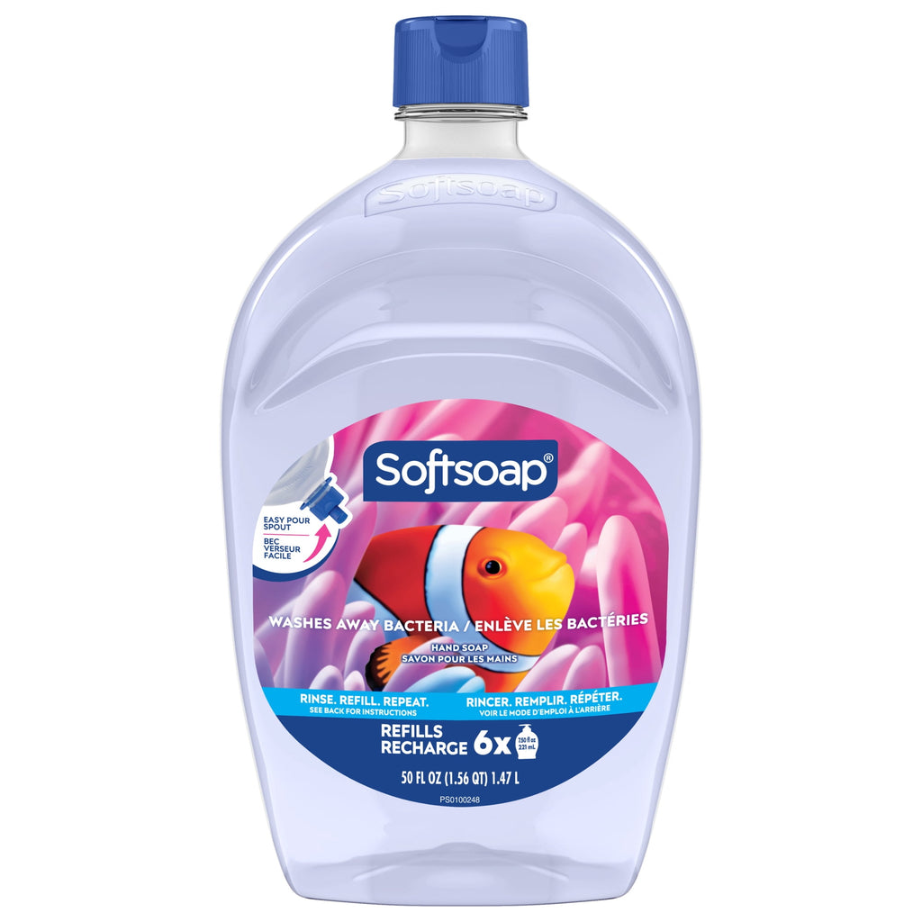 (3 pack) Softsoap Aquarium Liquid Hand Soap with New Easy Pour Spout, 50 fl oz Refill