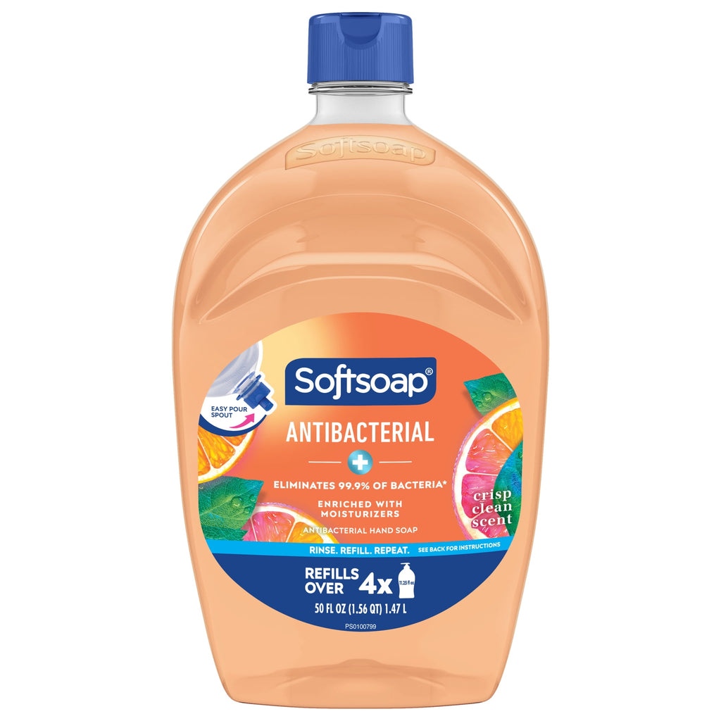 Softsoap Crisp Clean Antibacterial Hand Soap Refill 50 oz