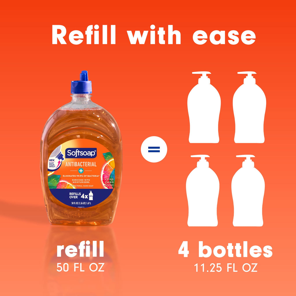 Softsoap Crisp Clean Antibacterial Hand Soap Refill