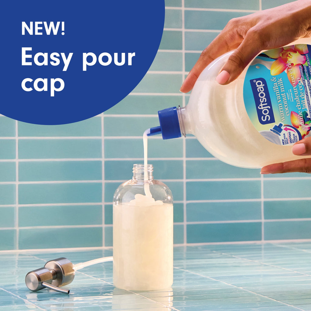 Softsoap Moisturizing Liquid Hand Soap, Warm Vanilla and Coconut Milk Scent, 2x 50 fl oz Refill