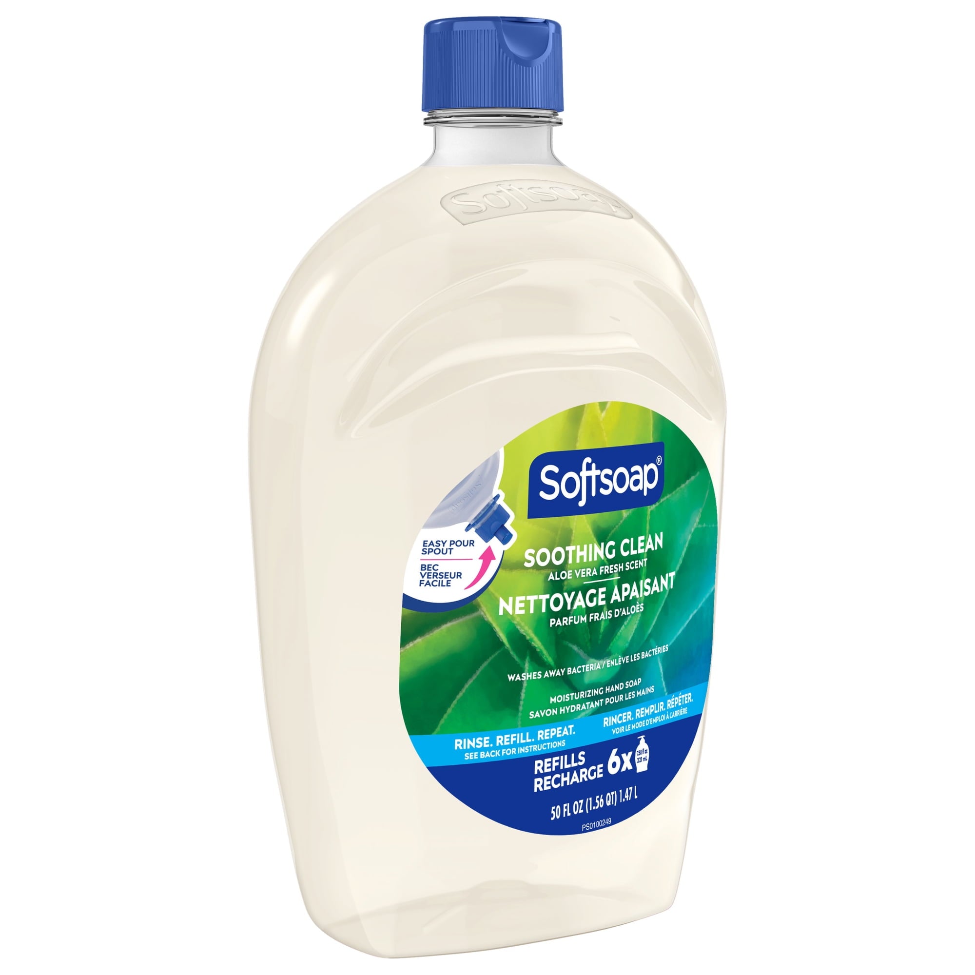 (2 pack) Softsoap Soothing Clean Liquid Hand Soap with New Easy Pour Spout, Aloe Vera Fresh Scent, 50 fl oz