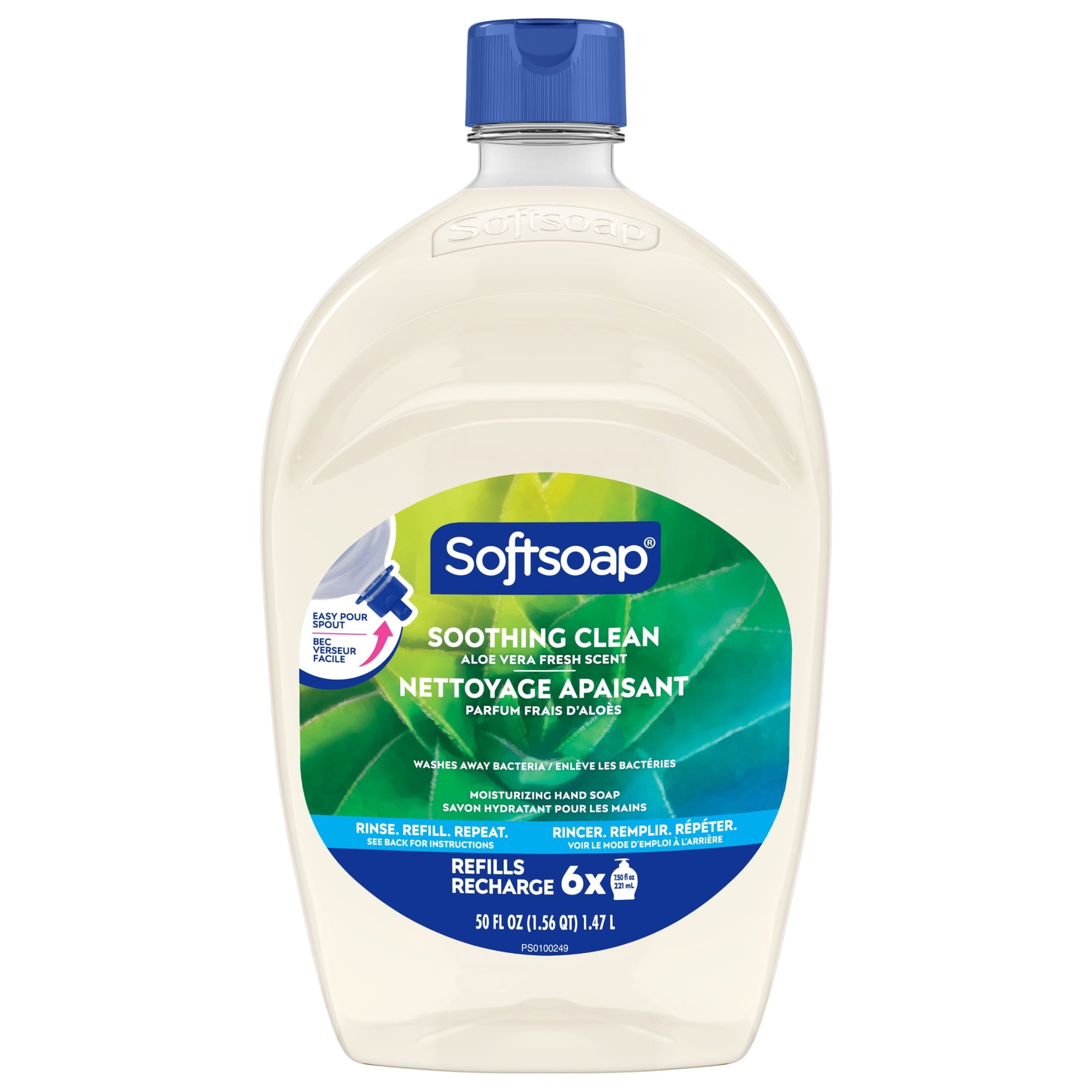 (2 pack) Softsoap Soothing Clean Liquid Hand Soap with New Easy Pour Spout, Aloe Vera Fresh Scent, 50 fl oz