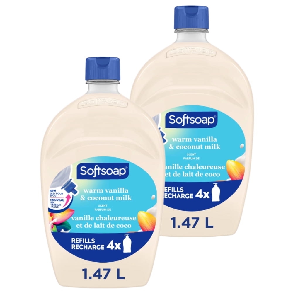Softsoap Vanilla Coconut Milk Moisturizing Hand Soap Refill 50 oz, 2 Pack